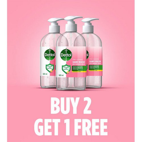 Dettol Pro Lq Hd Soap 500ml 3for2 P3