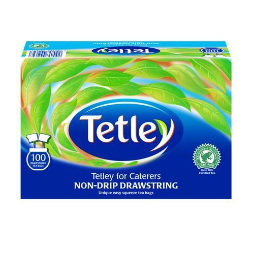 Tetley Drawstring Tea Bags Non-drip Box 100