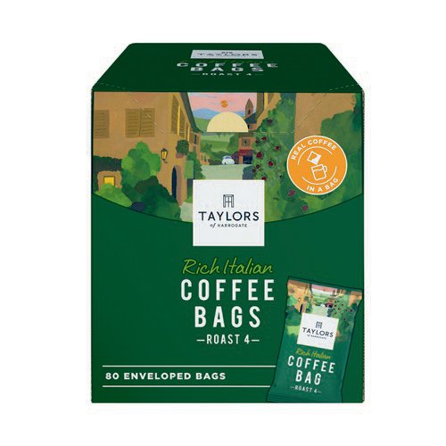 Taylors Rich Italian Coffee Bags (Pack of 80) 6125