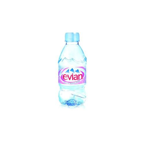 Evian Natural Mineral Water Bottle Plastic 330ml Pack 24