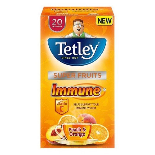 Tetley New Infusion Vitamin Ranges Immune Peach & Orange Pack 20