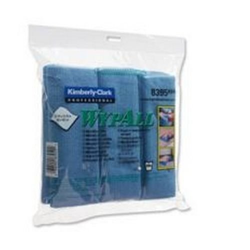 Wypall Microfibre Cleaning Cloths for Dry or Damp Multisurface Use Blue Pack 6