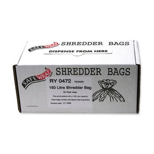 Safewrap 150 Litre Shredder Bag 500x920x1000mm Box 50