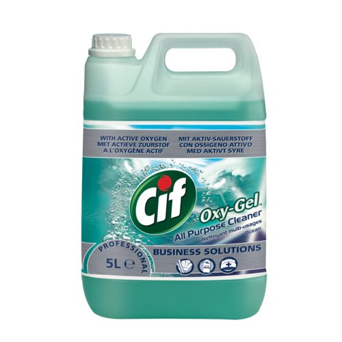 Cif Professional Oxygel All Purpose Cleaner Professional Active Oxygen Ocean 5 Litre