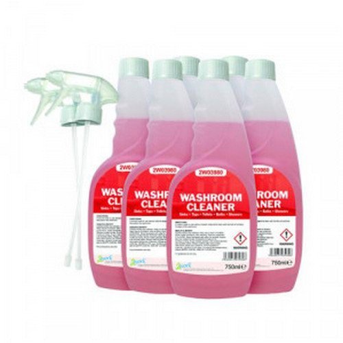 2Work Washroom Cleaner Trigger Spray 750ml (Pack of 6) 298