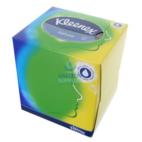 Kleenex Balsam Facial Tissues Cube 56 Sheets Pack 12