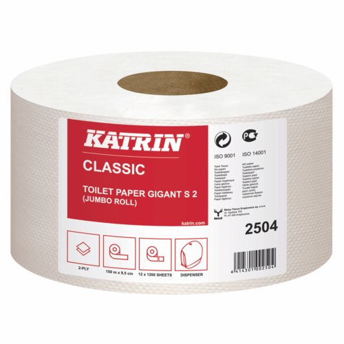 Katrin Mini Jumbo 2Ply Toilet Roll Pack 12