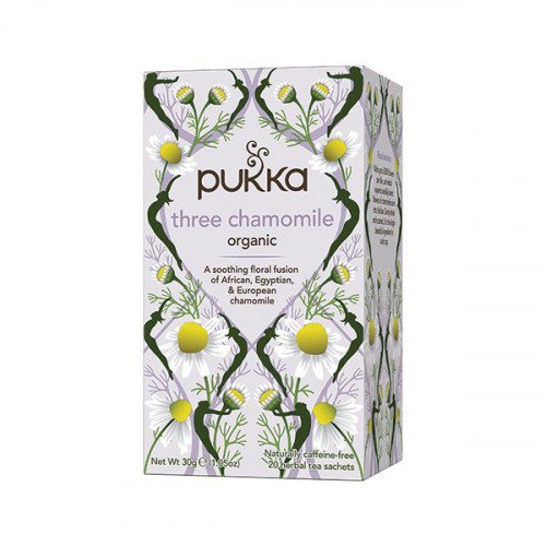 Pukka Three Chamomile Tea Bags Organic (Pack of 20) 05060229012579 Hot Drinks JA3889