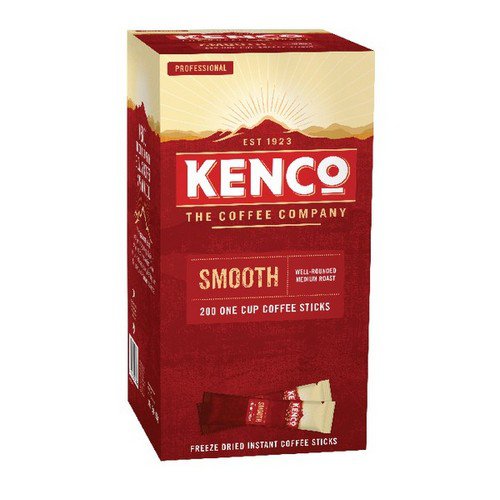 Kenco Smooth Coffee Sticks Pack 200 Hot Drinks JA4245