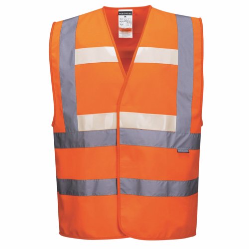 Triple Safety Vest S - XXXL Orange/Yellow