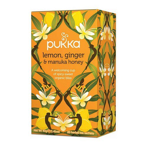 Pukka Lemon Ginger and Manuka Tea (Pack of 20) P5049 Hot Drinks JA4343
