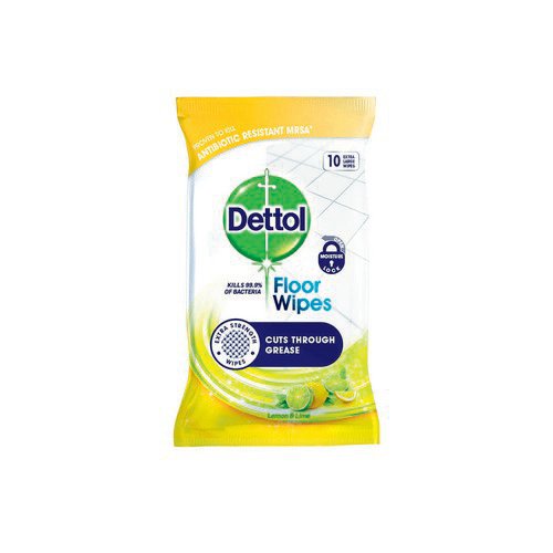 Dettol Biodegradable Citrus Floor Wipes 10 Wipe Pack       3213958 Cleaning Wipes JA4385