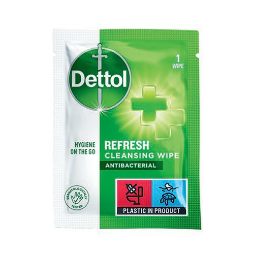 Dettol Antibacterial Cleansing Wipe Single Individual Pack (Pack of 600) 3184324