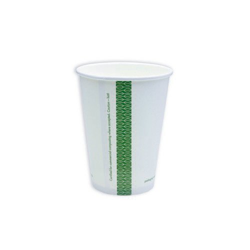 Vegware Hot Cup 12oz Single Wall White (Pack of 1000) LV12 Cups & Glasses JA4419