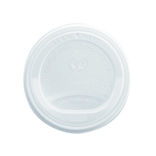 Vegware Hot Cup Lid 8oz 79Series White (Pack of 1000) VLID79S