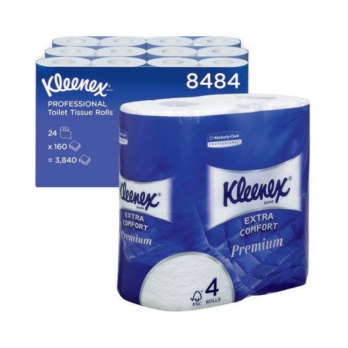 Kleenex 4Ply Quilted Toilet Roll (Pack of 24) 8484
