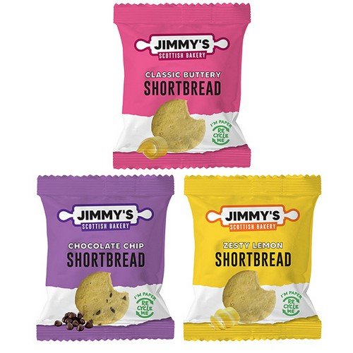 Jimmy's Scottish Bakery Mixed Shortbread (Buttery Lemon and Choc Chip) 48x25g