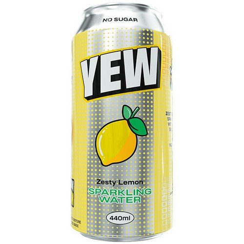 Yew Zesty Lemon Sparkling Water 12x440ml