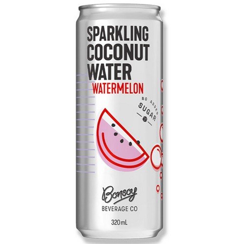 Bonsoy Sparkling Coconut Water Watermelon 12x250ml