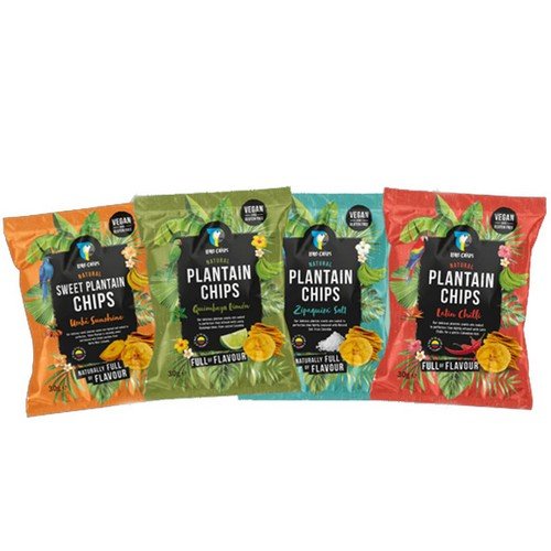 Loro Plantain Crisps Mixed Box (Salt Lime Chilli and Sweet) 20x30g