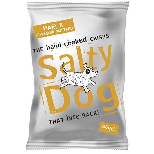 Salty Dog Crisps Ham & Wholegrain Mustard 24x40g