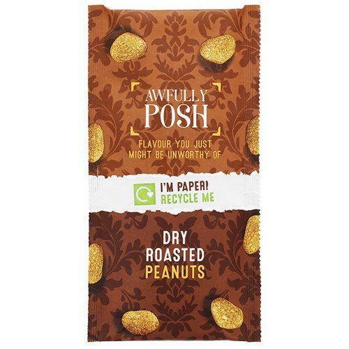 Awfully Posh Paper Dry Roast Peanut Shot Pack 18x50g