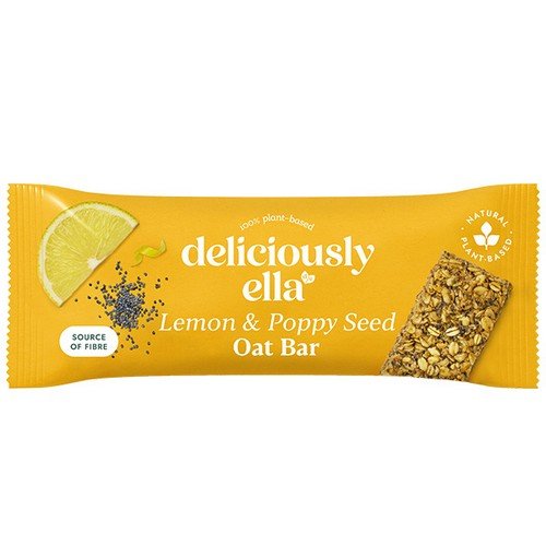 Deliciously Ella Lemon and Poppy Seed Oat Bar 16x50g