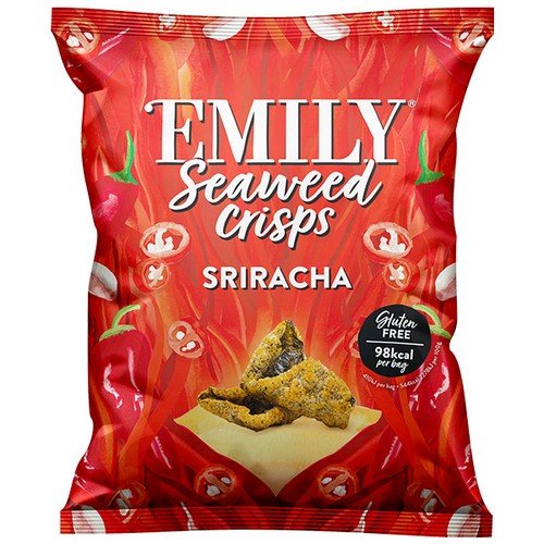 Emily Seaweed Crisps Sriracha 12x18g