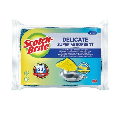 Scotch-Brite Delicate Non-Scratch Scrub Sponge Pack of 10 7100257950