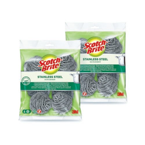 Scotch-Brite Stainless Steel Scrubbing Pad Pack of 12 7100266011