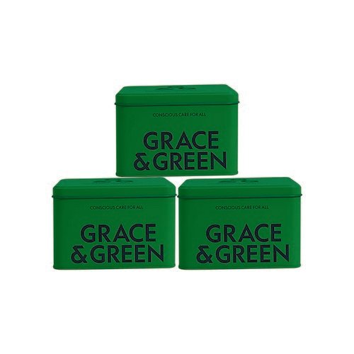 Grace and Green Display Tin Forest Green Pack of 3 GGTINFORESTCASE
