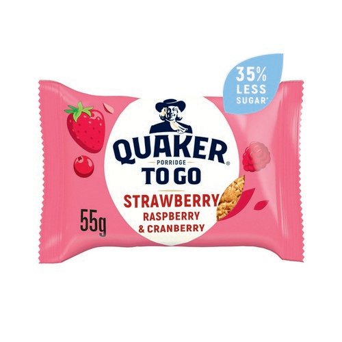 Quaker Porridge To Go Mix Berries Breakfast 2x6 Bars Pack of 12 122637