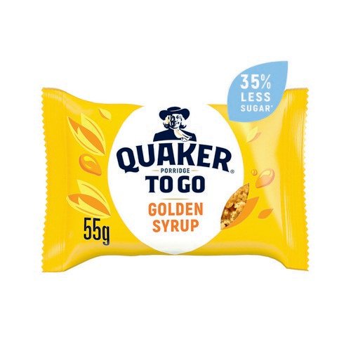 Quaker Porridge To Golden Syrup Breakfast 2x6 Bars Pack of 12 122636