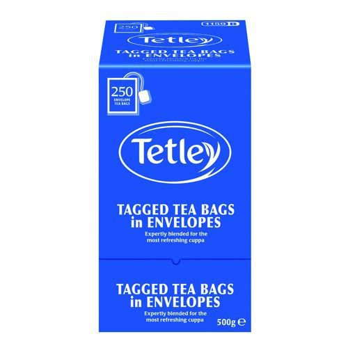 Tetley Tea Bags Tagged in Envelope High Quality Pack 250