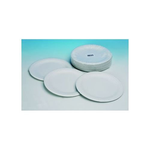 Plates Paper 7 Inches White Pack 100
