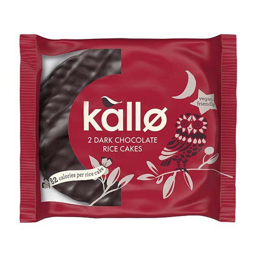 Kallo Rice Cakes  Dark Choc Twin Pack  30x33g Food & Confectionery JA6553