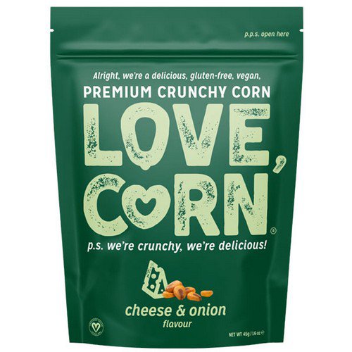 Love Corn  Cheese & Onion  10x45g Food & Confectionery JA6557