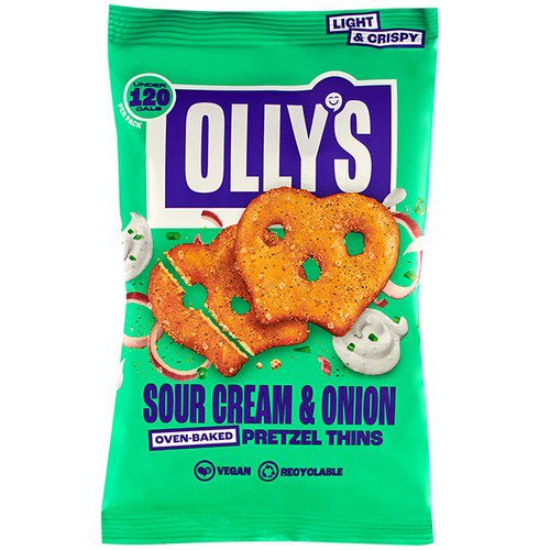 Olly's Pretzel Thins  Sour Cream & Onion  10x35g Food & Confectionery JA6588