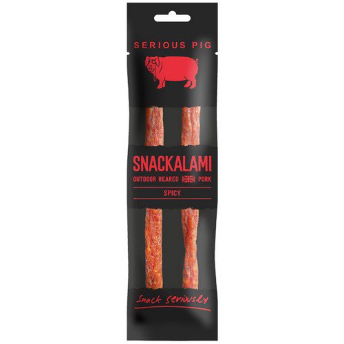 Serious Pig  Snackalami  Spicy - 12x30g Food & Confectionery JA6620