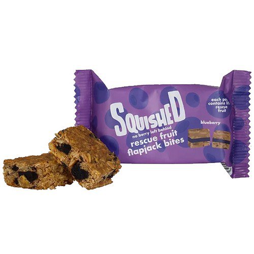 Squished Rescued Fruit  Flapjack Bites  Blueberry - 12x40g