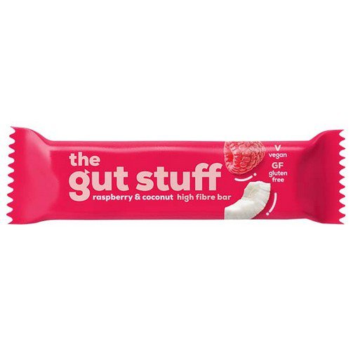 The Gut Stuff  Raspberry & Coconut Bar  12x35g Food & Groceries JA6639