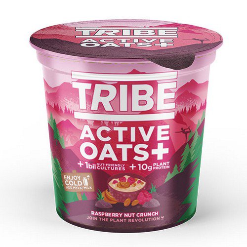 Tribe  Active Oats Pot  Raspberry Nut Crunch - 8x60g Food & Confectionery JA6647