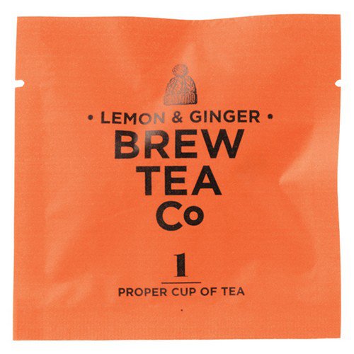 Brew Tea Individually Wrapped / Env  Lemon & Ginger  1x100 Box