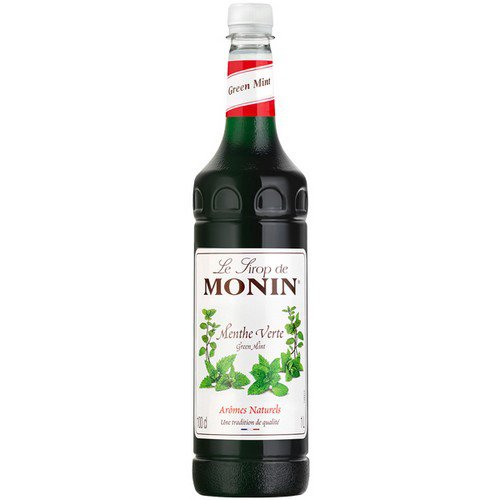 Monin  Plastic  Green Mint Syrup - 1x1L