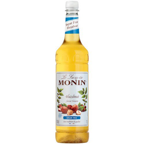 Monin  Plastic  Sugar Free Hazelnut Syrup - 1x1L