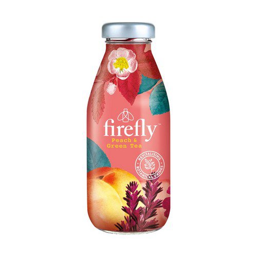 Firefly  Pink  Peach & Green Tea - 12x330ml Glass Cold Drinks JA6844