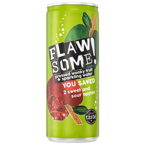 Flawsome Can  Sweet & Sour Apple  Lightly Sparkling Juice - 24x250ml