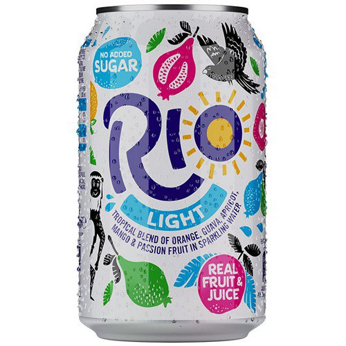 Rio Light  Tropical Sparkling Fruit Drink  24x330ml Cold Drinks JA6864