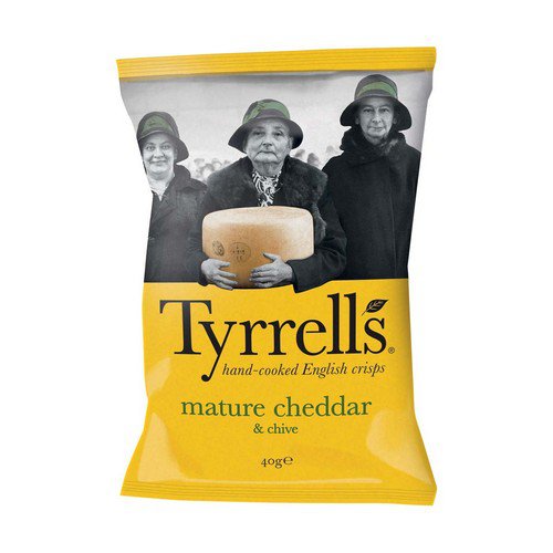 Tyrrells  Cheddar Cheese & Chive  24x40g Food & Confectionery JA6894