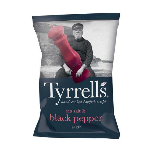 Tyrrells  Sea Salt & Black Pepper  24x40g Food & Confectionery JA6897